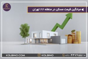 میانگین قیمت مسکن در منطقه 22 تهران